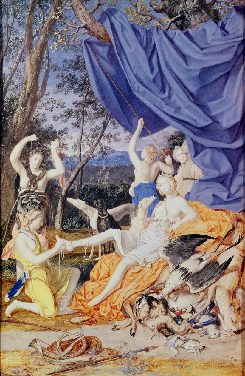 فرانسواز لويس دي لا بوم لو بلانك (1644-1710) مدموزيل دي لا فاليير ، مثل ديانا بواسطة جوزيف ويرنر