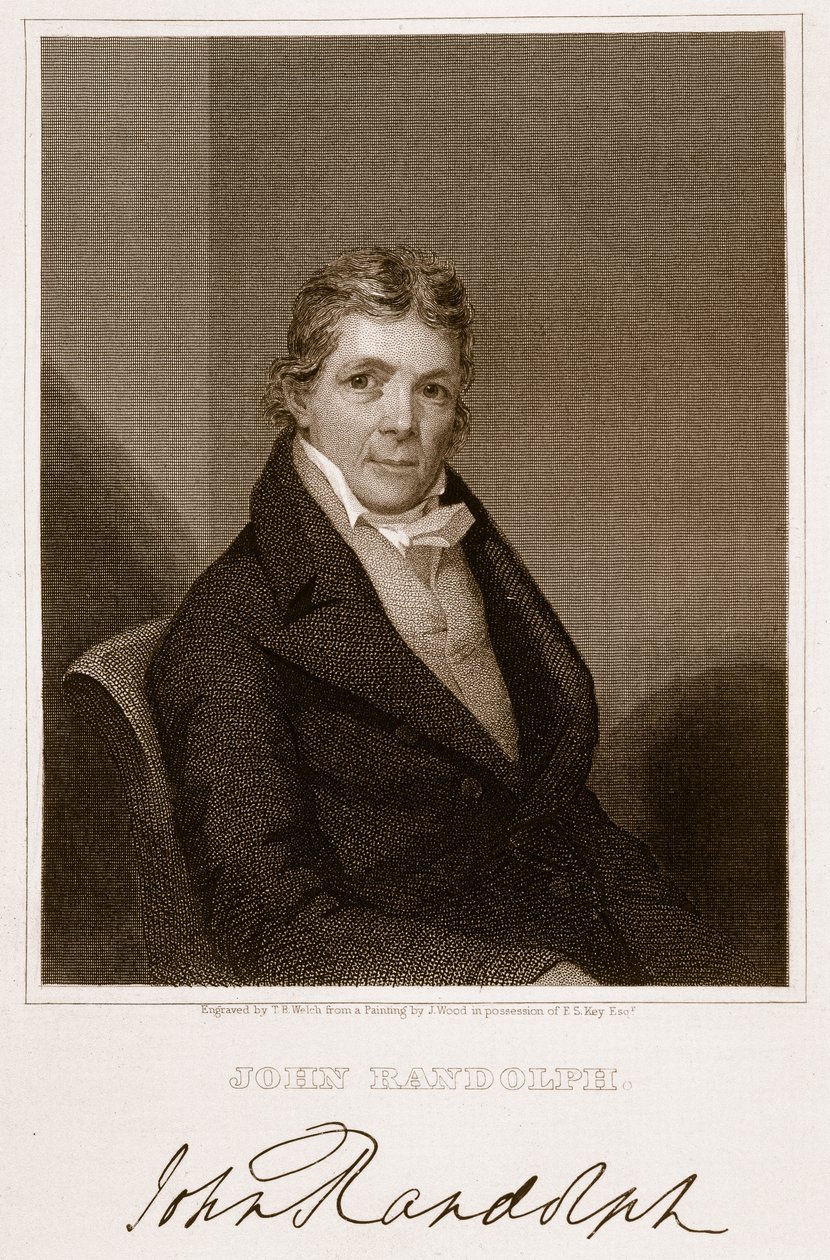 جون راندولف (1773-1833) منقوش بواسطة توماس ب. ويلش (1814-1874) بواسطة جوزيف وود