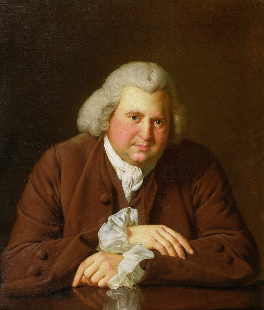 صورة للدكتور إيراسموس داروين (1731-1802) عالم ، مخترع وشاعر ، جد تشارلز داروين ، حوالي 1770 بواسطة جوزيف رايت من ديربي