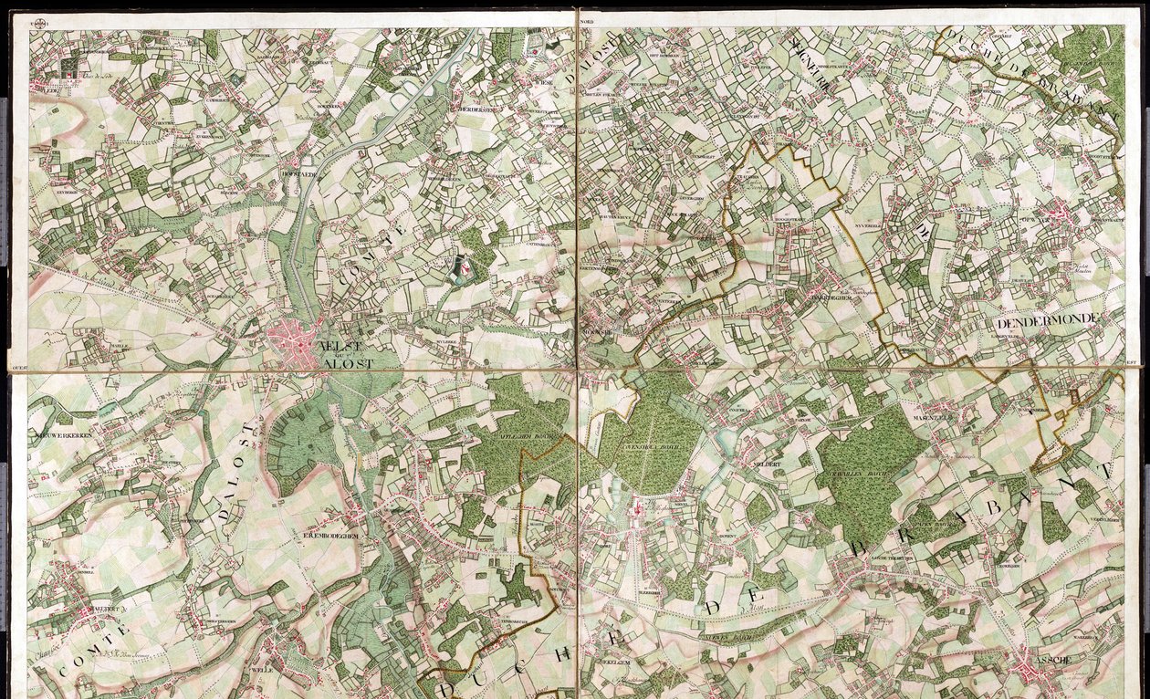 خريطة Aelst ou Alost - ألست ، بلجيكا بواسطة جوزيف جان فرانسوا
