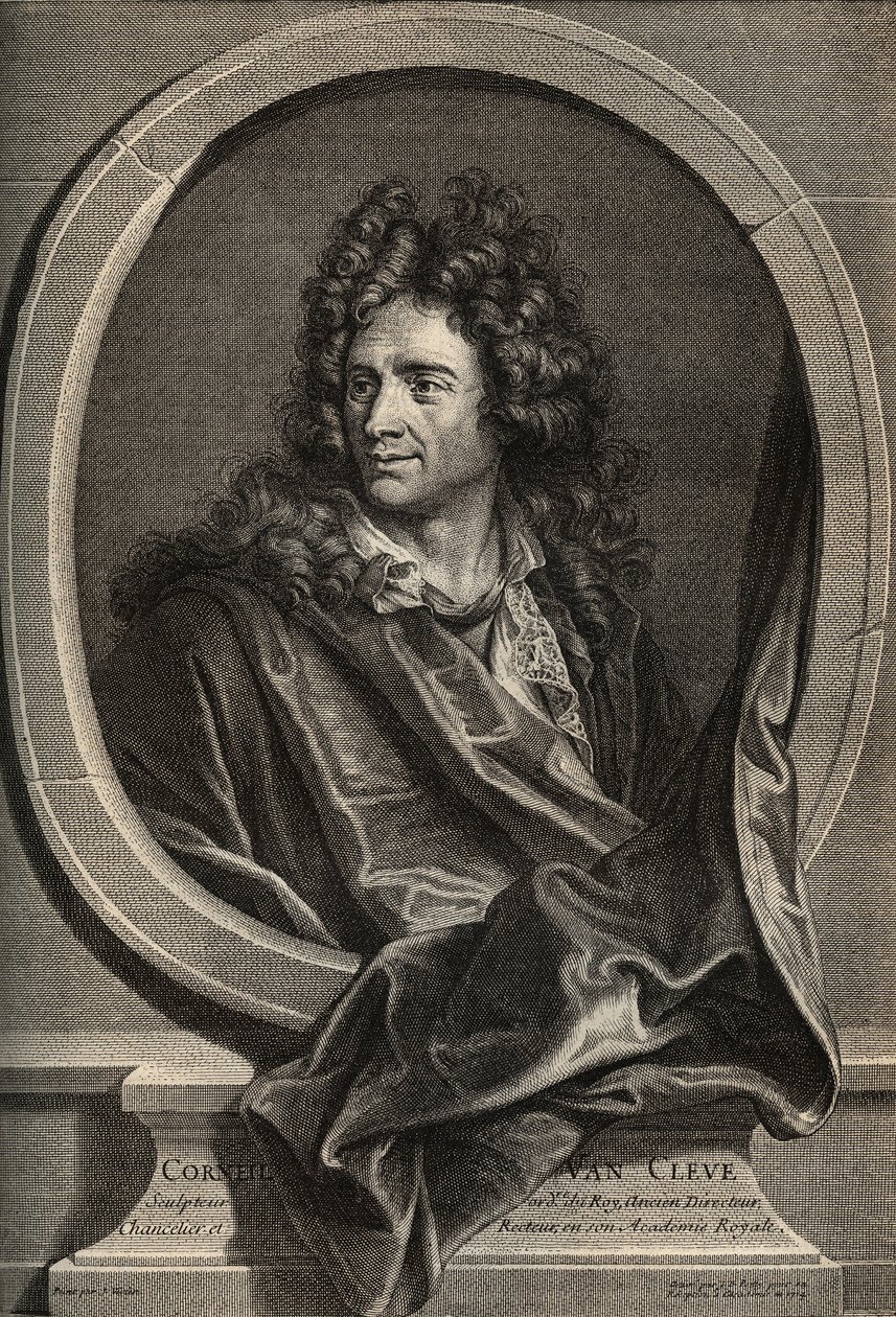 صورة لكورنيل فان كليف النحات الفرنسي (1645-1732) نقش بواسطة Poilly بعد اللوحة التي رسمها جوزيف فيفيان بواسطة جوزيف (بعد) فيفيان