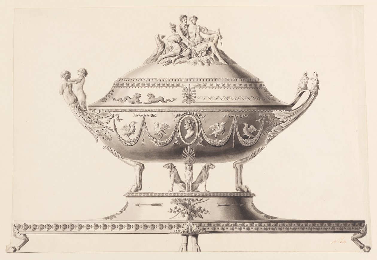 تصميم ل Tureen بواسطة جوزيف انطون سيثالر الثاني