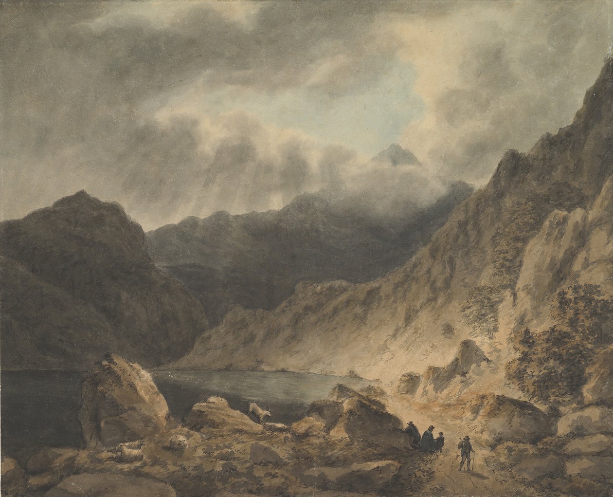 عاصفة فوق بحيرة ، 1800-1811. بواسطة جوزيف باربر.