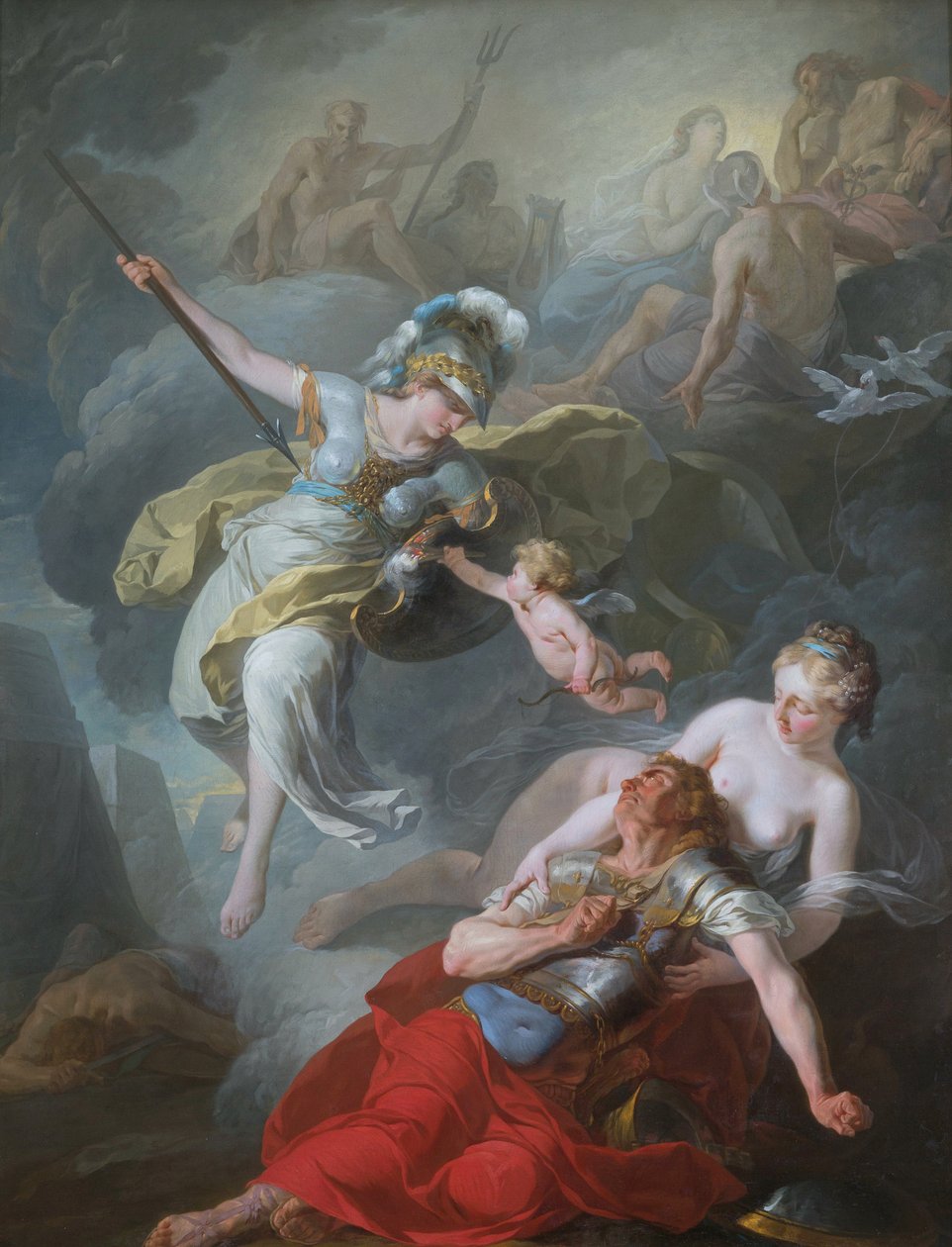 معركة مينيرفا ضد المريخ ، 1771. بواسطة جوزيف بنوا سوفيه