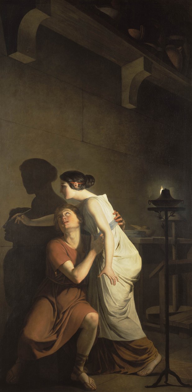 Dibutades ، أو أصل الرسم ، 1791 بواسطة جوزيف بنوا سوفيه