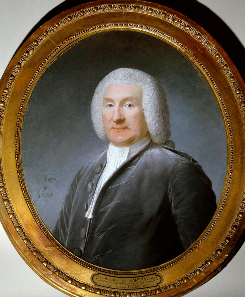صورة أنطوان دي سارتين (1729-1801) ملازم شرطة للرسام لويس الخامس عشر بالألوان المائية لجوزيف بوز (1744-1826). 1787. فرساي ، متحف شاتو بواسطة جوزيف بوز