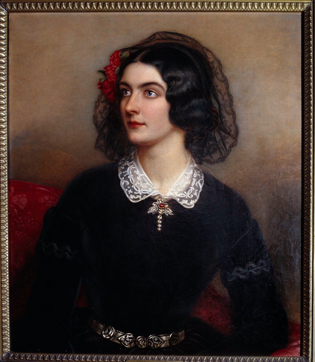 Portrait of Lola Montes ou Montez (oil on canvas) بواسطة جوزيف كارل ستيلر