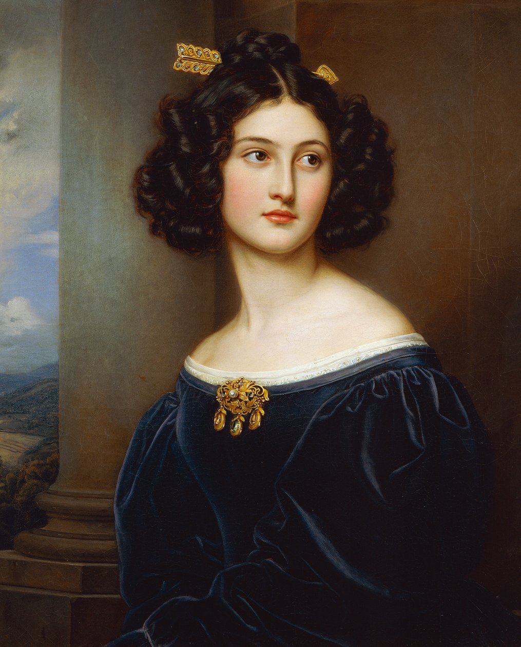 Portrait of Nanette Kaula (1812 - 1876) بواسطة جوزيف كارل ستيلر