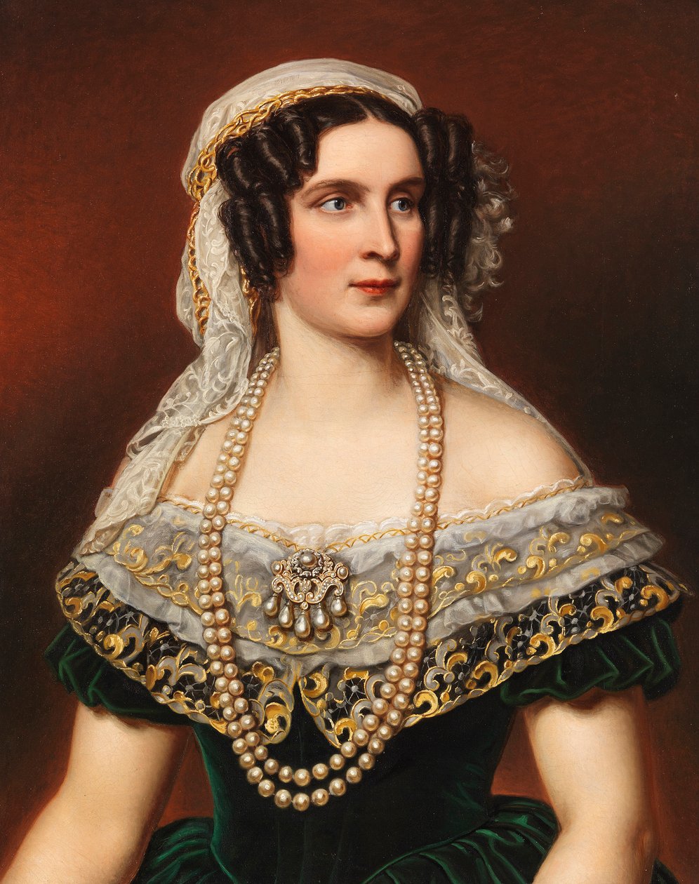 صورة الملكة تيريز بافاريا 1792-1854 ، 1855. بواسطة جوزيف كارل ستيلر