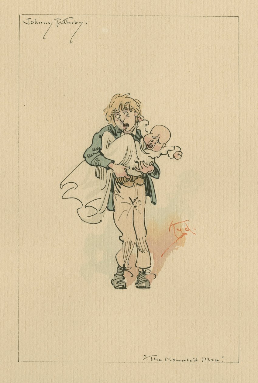جوني تيلربي - The Haunted Man and the Ghost&39;s Bargain ، c.1920s (قلم وحبر مع مرحاض على ورق) بواسطة جوزيف كلايتون كلارك