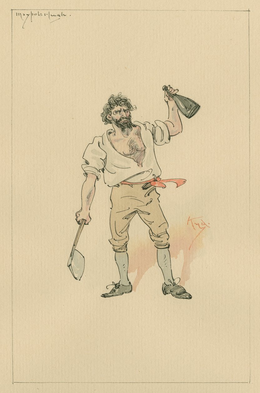 Maypole Hugh ، c.1920s (قلم وحبر مع مرحاض على ورق) بواسطة جوزيف كلايتون كلارك
