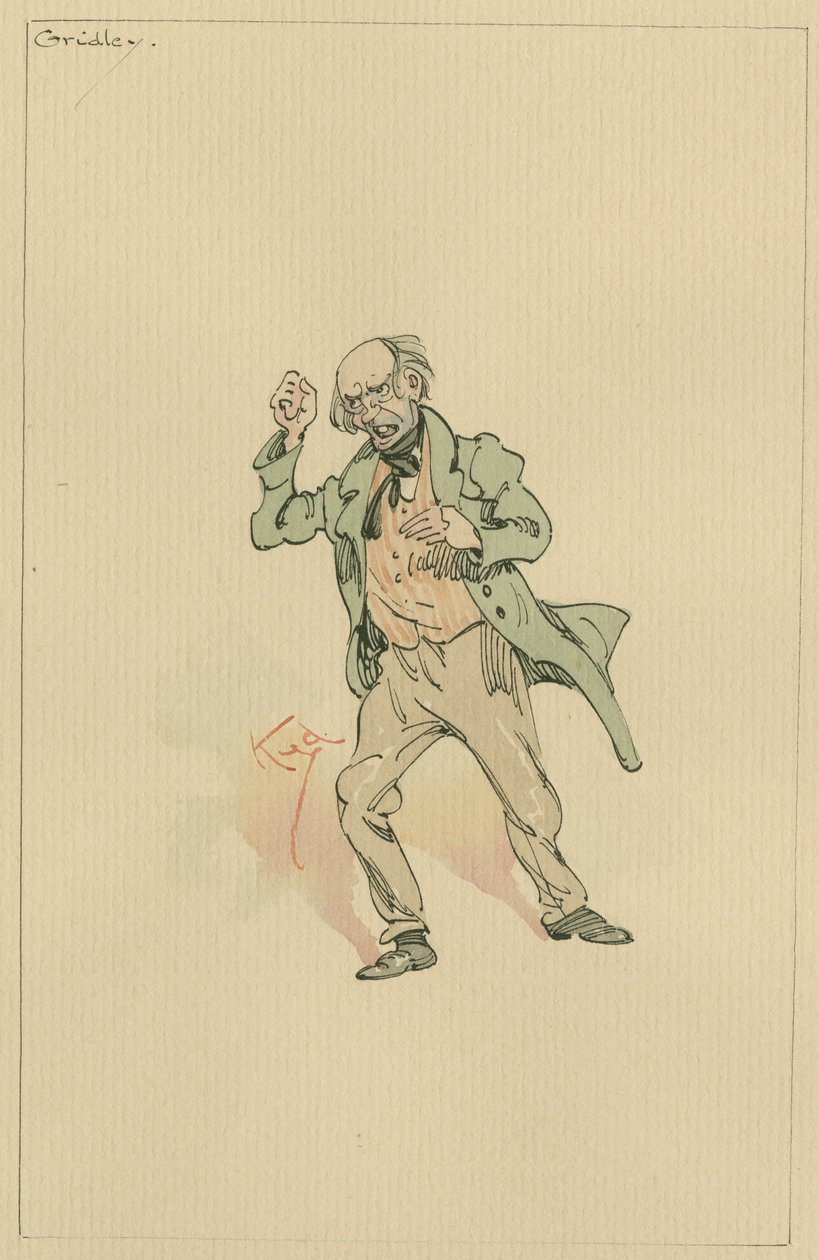 السيد Gridley ، c.1920s (قلم وحبر مع مرحاض على ورق) بواسطة جوزيف كلايتون كلارك