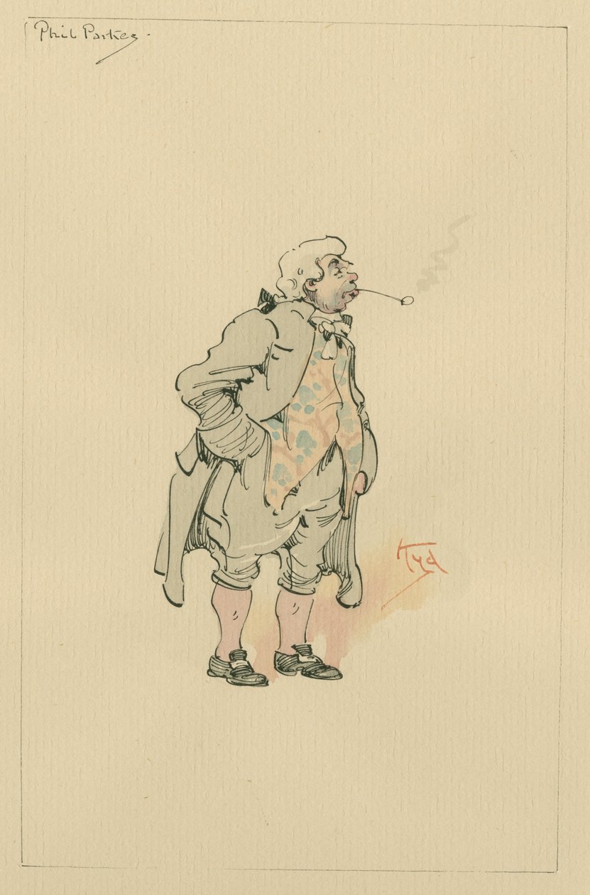 Phil Parkes، c.1920s (قلم وحبر مع مرحاض على ورق) بواسطة جوزيف كلايتون كلارك