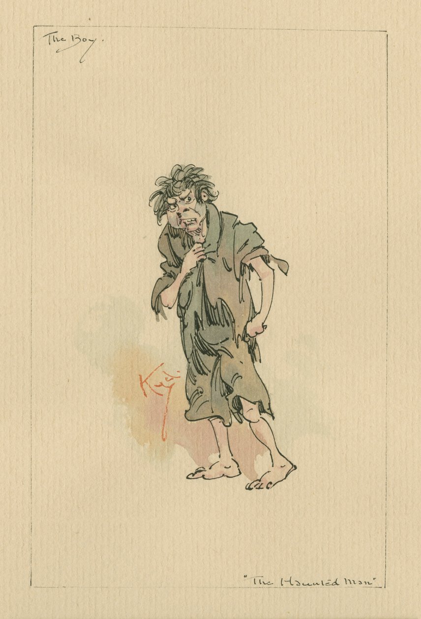 The Boy - The Haunted Man and the Ghost&39;s Bargain، c.1920s (قلم وحبر مع مرحاض على ورق) بواسطة جوزيف كلايتون كلارك