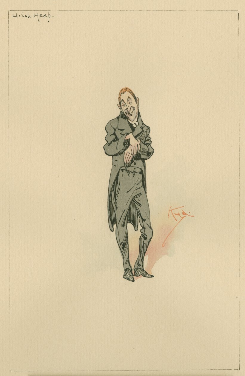 Uriah Heep ، c.1920s (قلم وحبر مع مرحاض على ورق) بواسطة جوزيف كلايتون كلارك