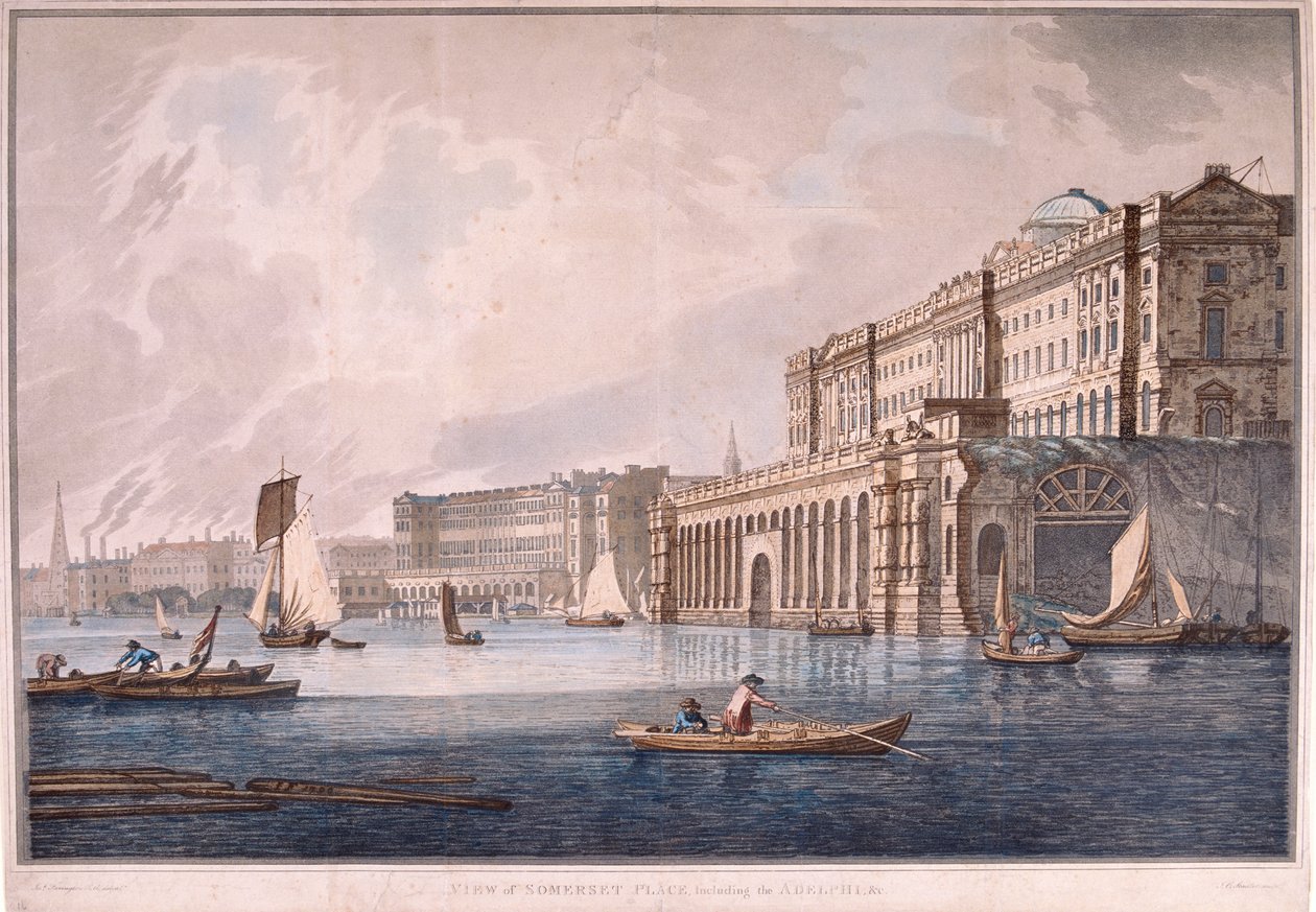 سومرست هاوس ، لندن 1791 بواسطة جوزيف قسطنطين ستادلر