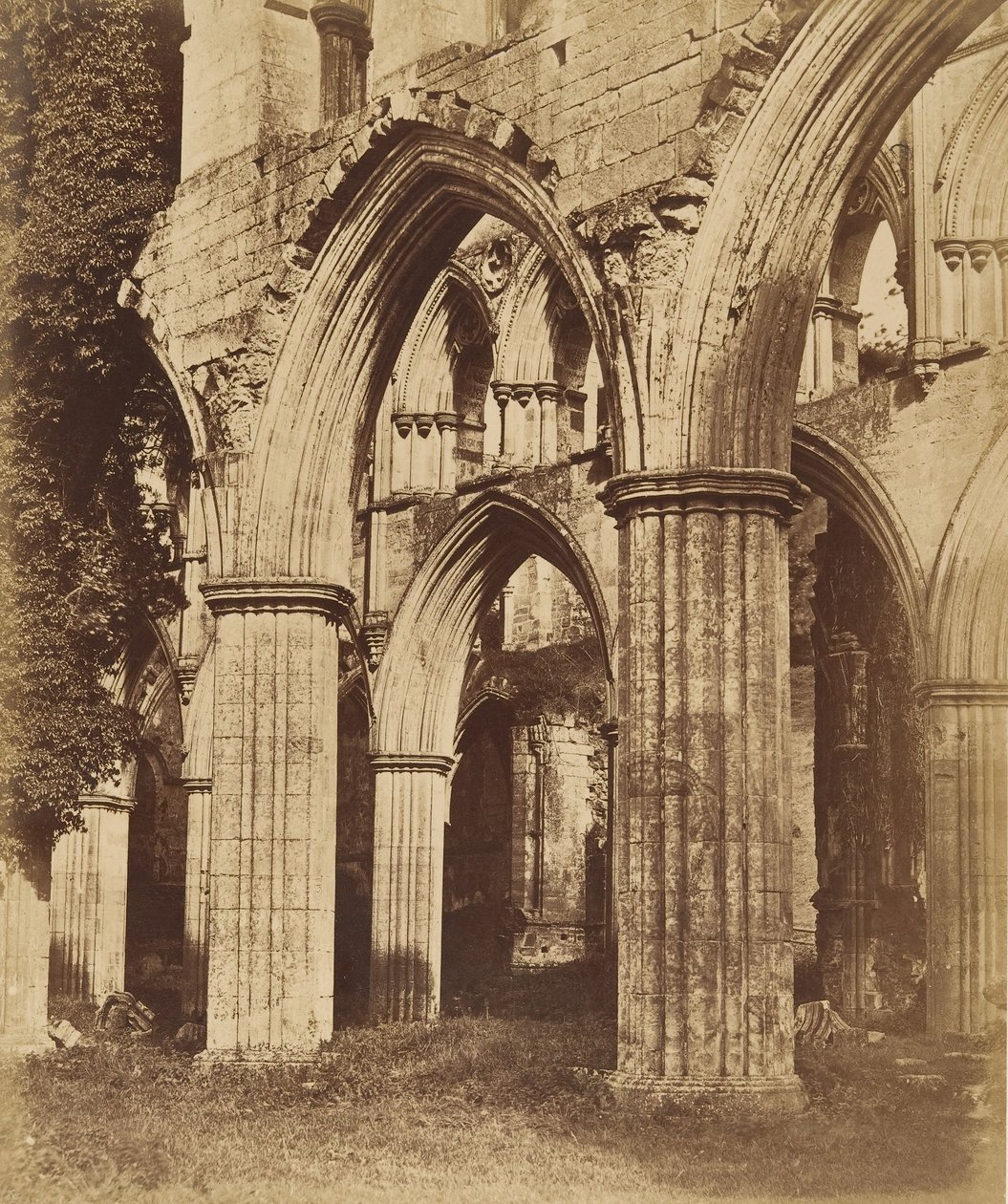 دير Rievaulx. النظر عبر الجوقة ، 1850. بواسطة جوزيف كوندال
