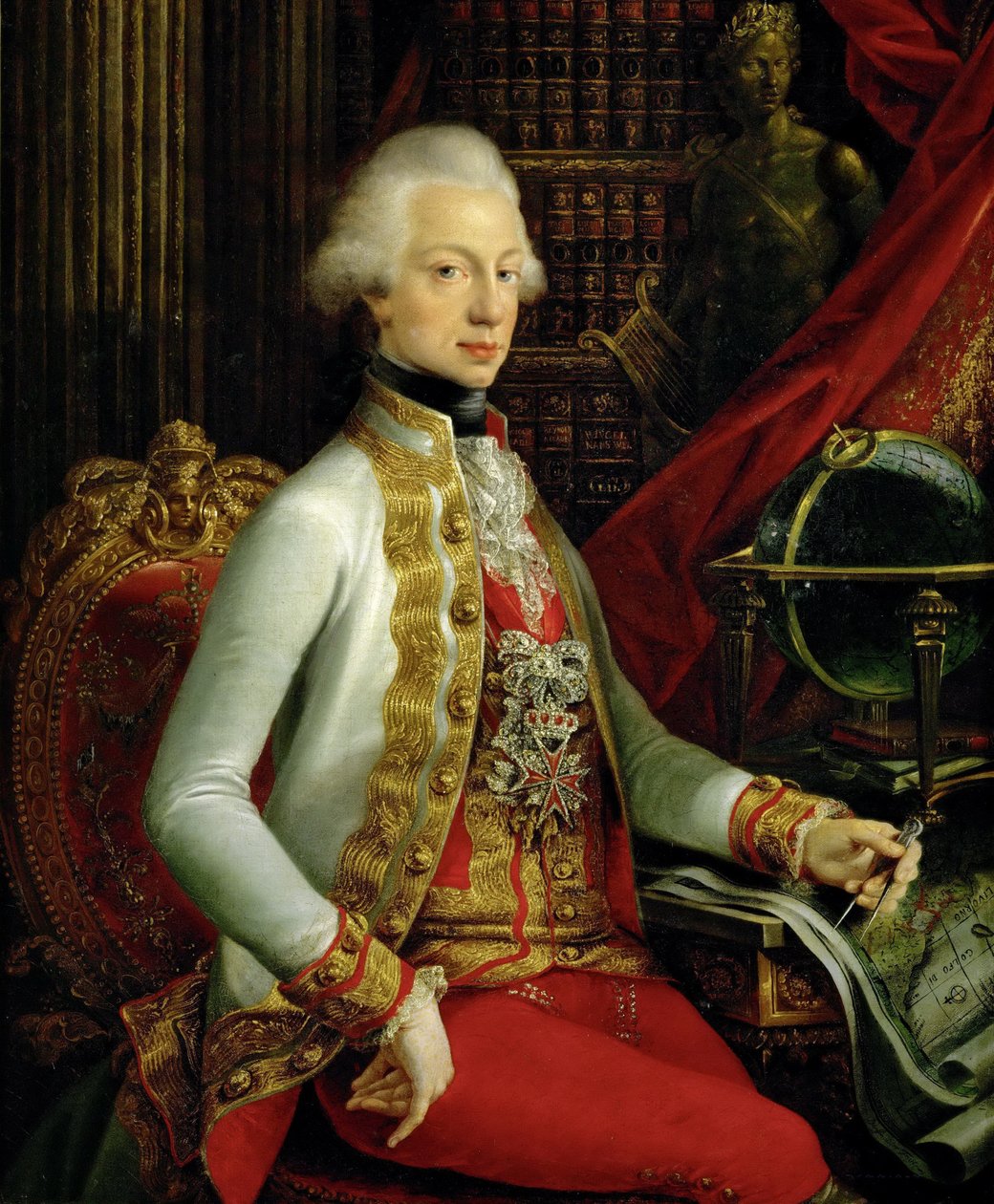 Grandduke Ferdinand III of Tuscany 1769-1824 يجلس في مكتبته ، 1797 بواسطة جوزيف دورفميستر