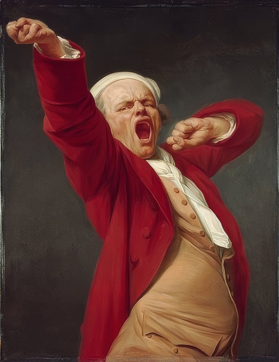 صورة ذاتية ، تثاءب. 1783 بواسطة جوزيف دوكرو