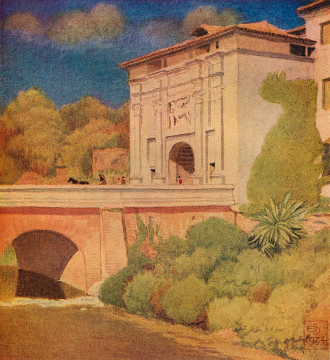 بورتا كافور ، تريفيزو ، 1934 ، 1936. بواسطة جوزيف إدوارد سوثال