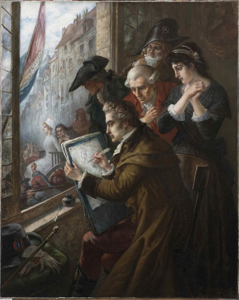 أدى الرسام جاك لويس ديفيد رسم ماري أنطوانيت إلى إعدامها ، 1793 ، 1900. بواسطة جوزيف إيمانويل فان دن بوسش
