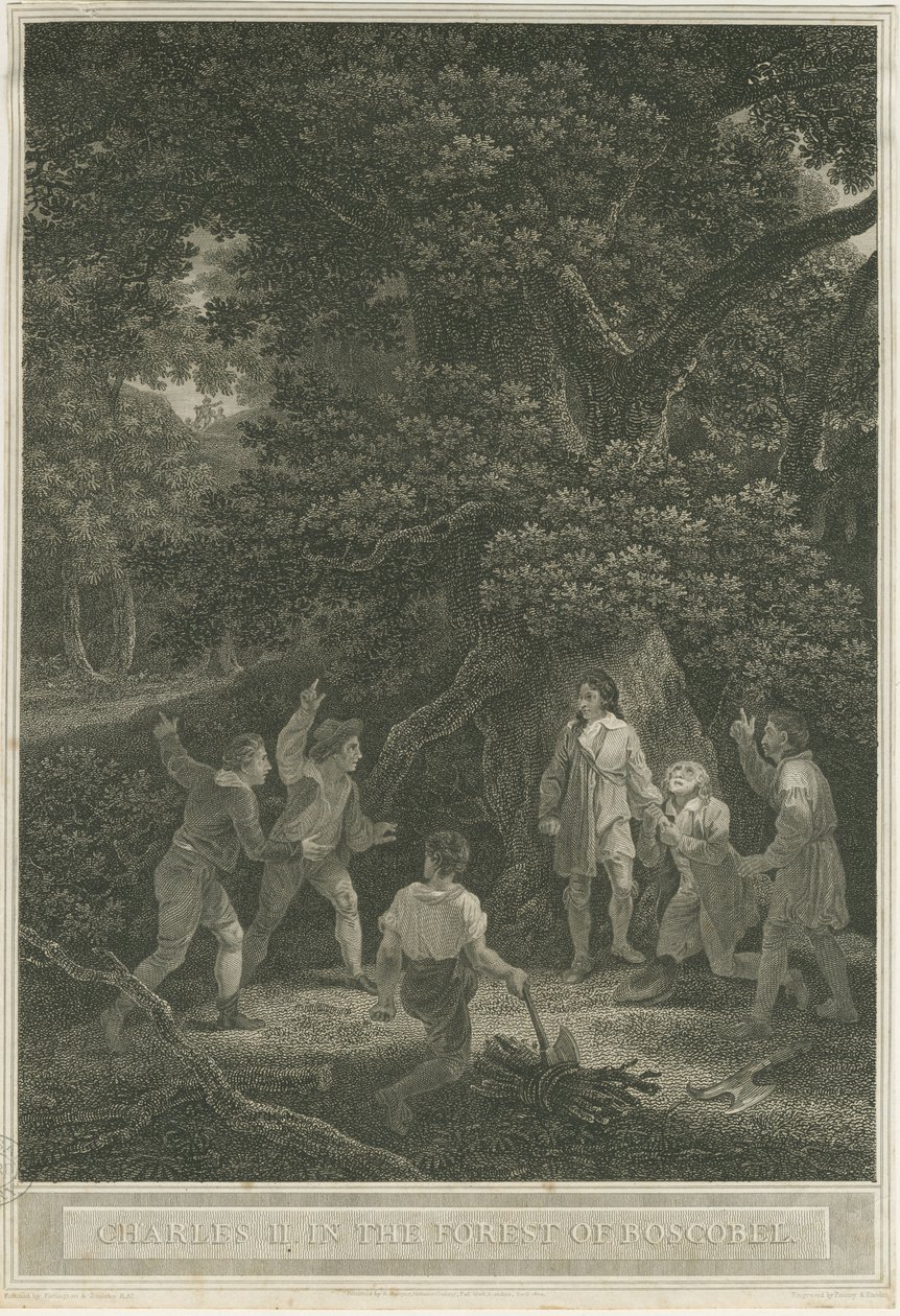 Boscobel - The Royal Oak: engraving ، أبريل 1800 بواسطة جوزيف فارينجتون