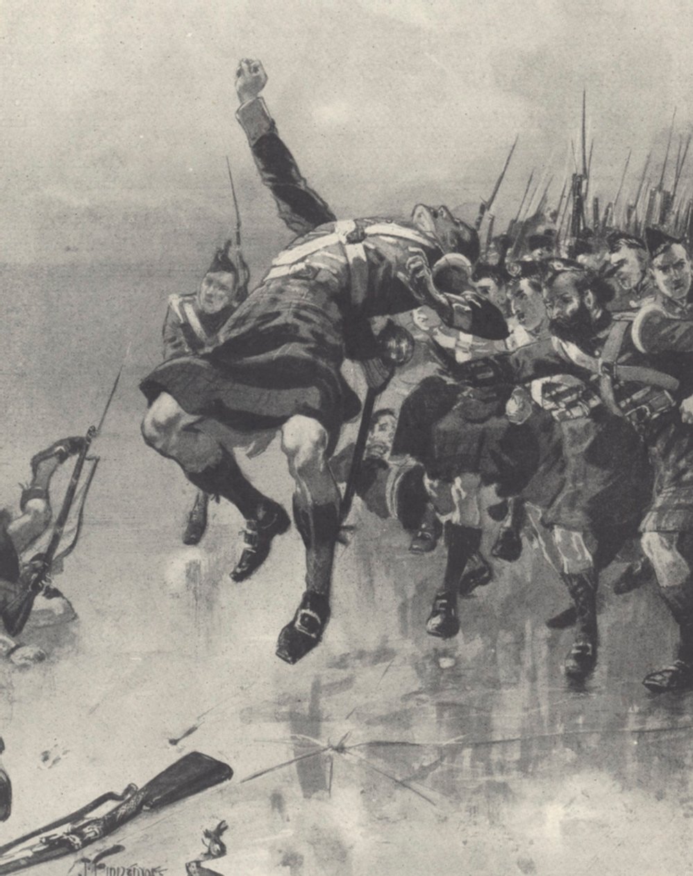 Scots Troops (litho) بواسطة جوزيف فينيمور