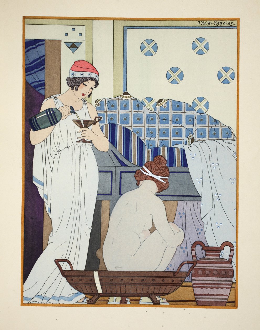 مقعد حمام ، رسم توضيحي من "أعمال أبقراط" ، 1934 بواسطة جوزيف كون ريجنير