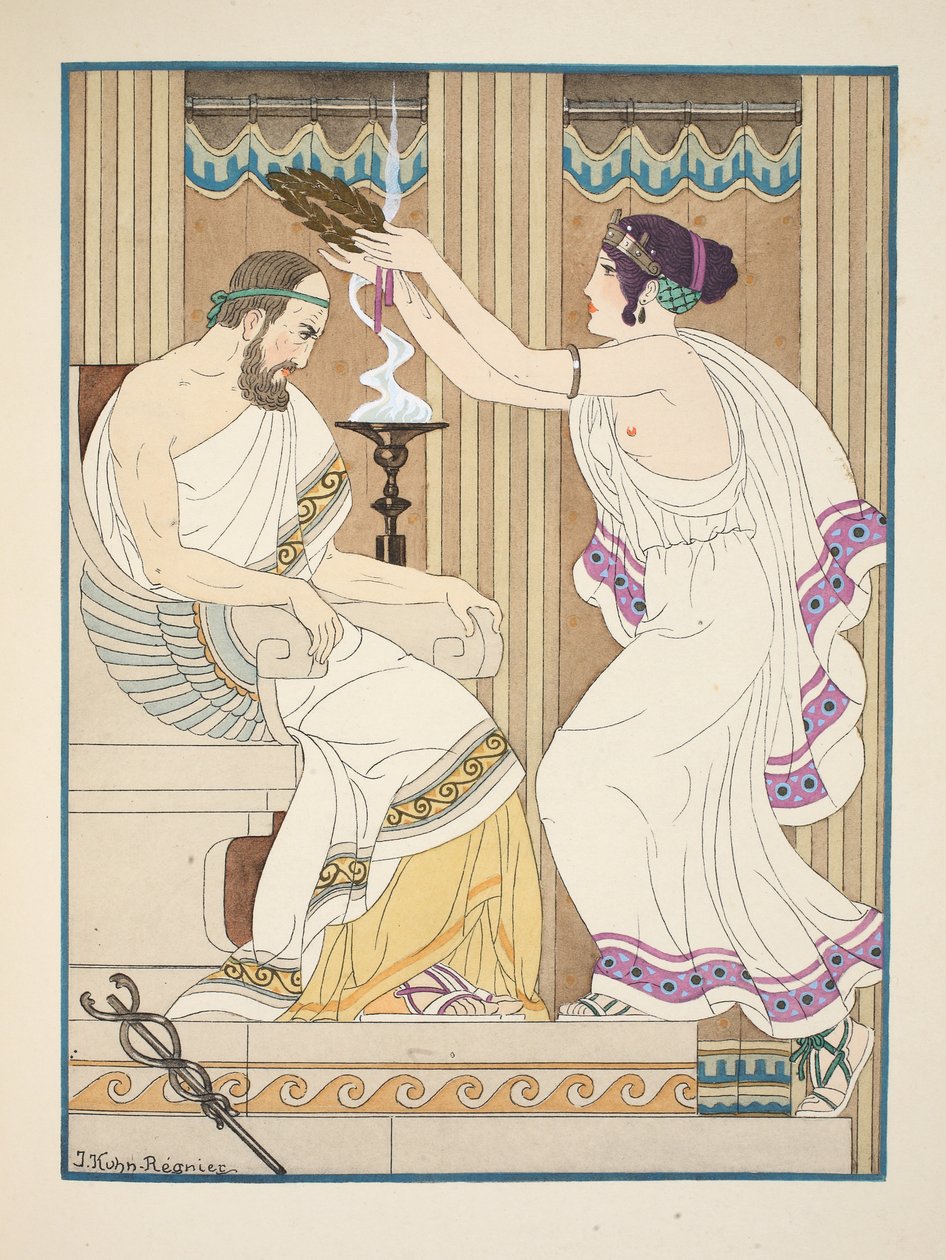 تاج ذهبي ، رسم توضيحي من "أعمال أبقراط" ، 1934 بواسطة جوزيف كون ريجنير