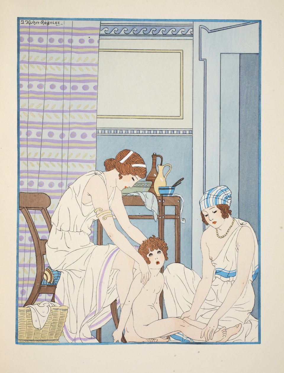 رعاية الأطفال ، رسم توضيحي من "أعمال أبقراط" ، 1934 بواسطة جوزيف كون ريجنير
