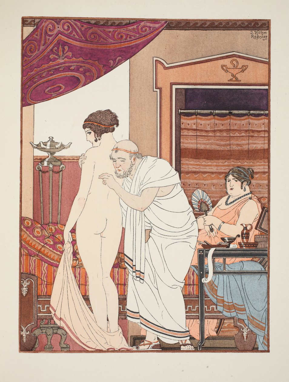 أصوات الصدر ، رسم توضيحي من "أعمال أبقراط" ، 1934 بواسطة جوزيف كون ريجنير