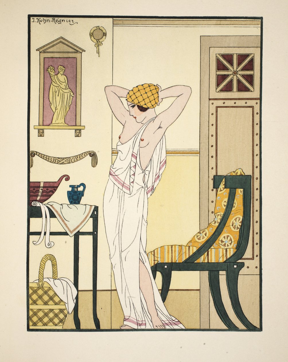 غسل الشعر ، رسم توضيحي من "أعمال أبقراط" ، 1934 بواسطة جوزيف كون ريجنير
