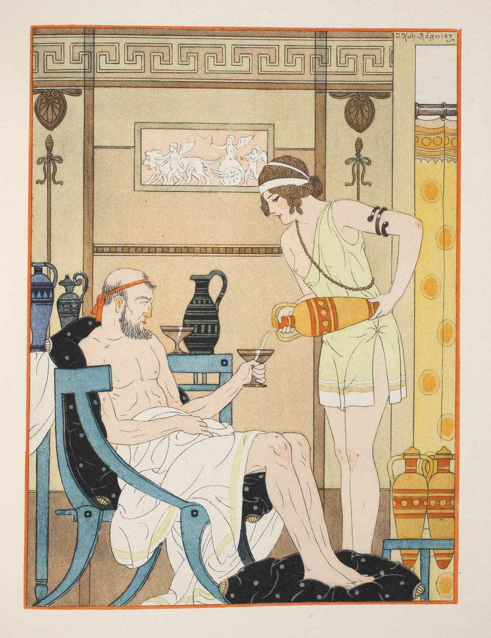 ترطيب البرد ، رسم توضيحي من "أعمال أبقراط" ، 1934 بواسطة جوزيف كون ريجنير