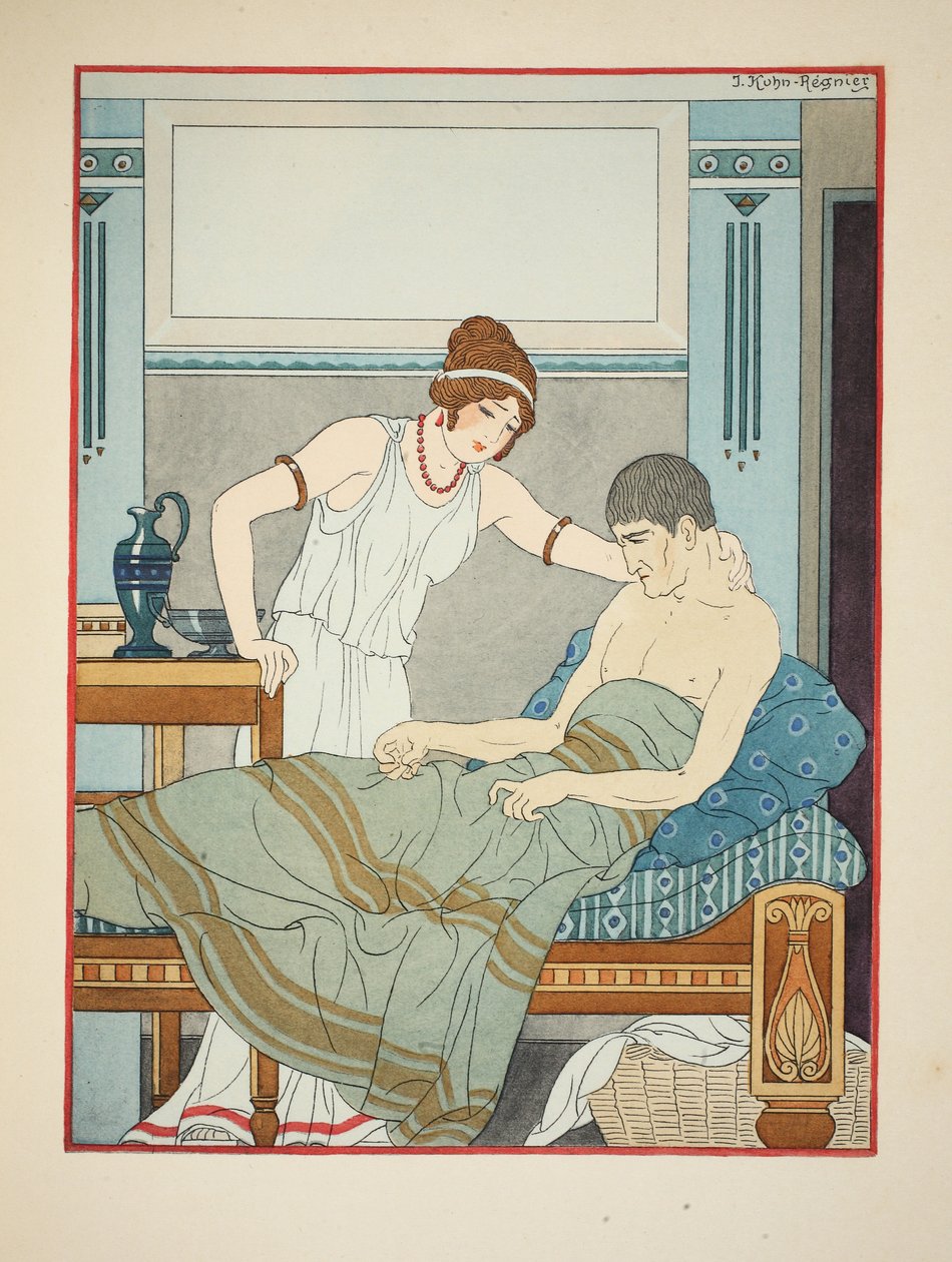 Malady العصبي ، رسم توضيحي من "أعمال أبقراط" ، 1934 بواسطة جوزيف كون ريجنير