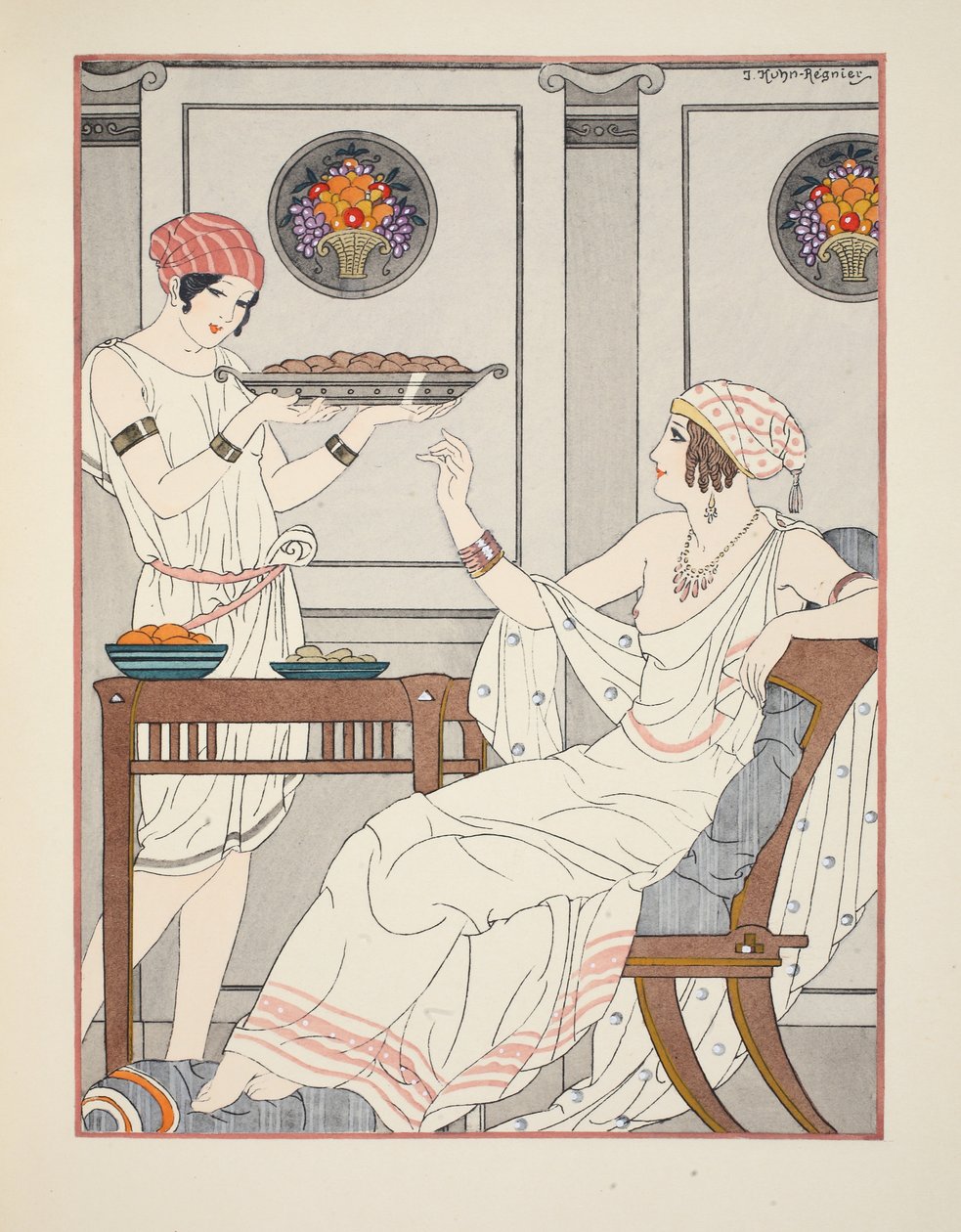 الاستهلاك غير المعتاد لكعك السمسم والحلويات بالعسل ، توضيح من "أعمال أبقراط" ، 1934 بواسطة جوزيف كون ريجنير
