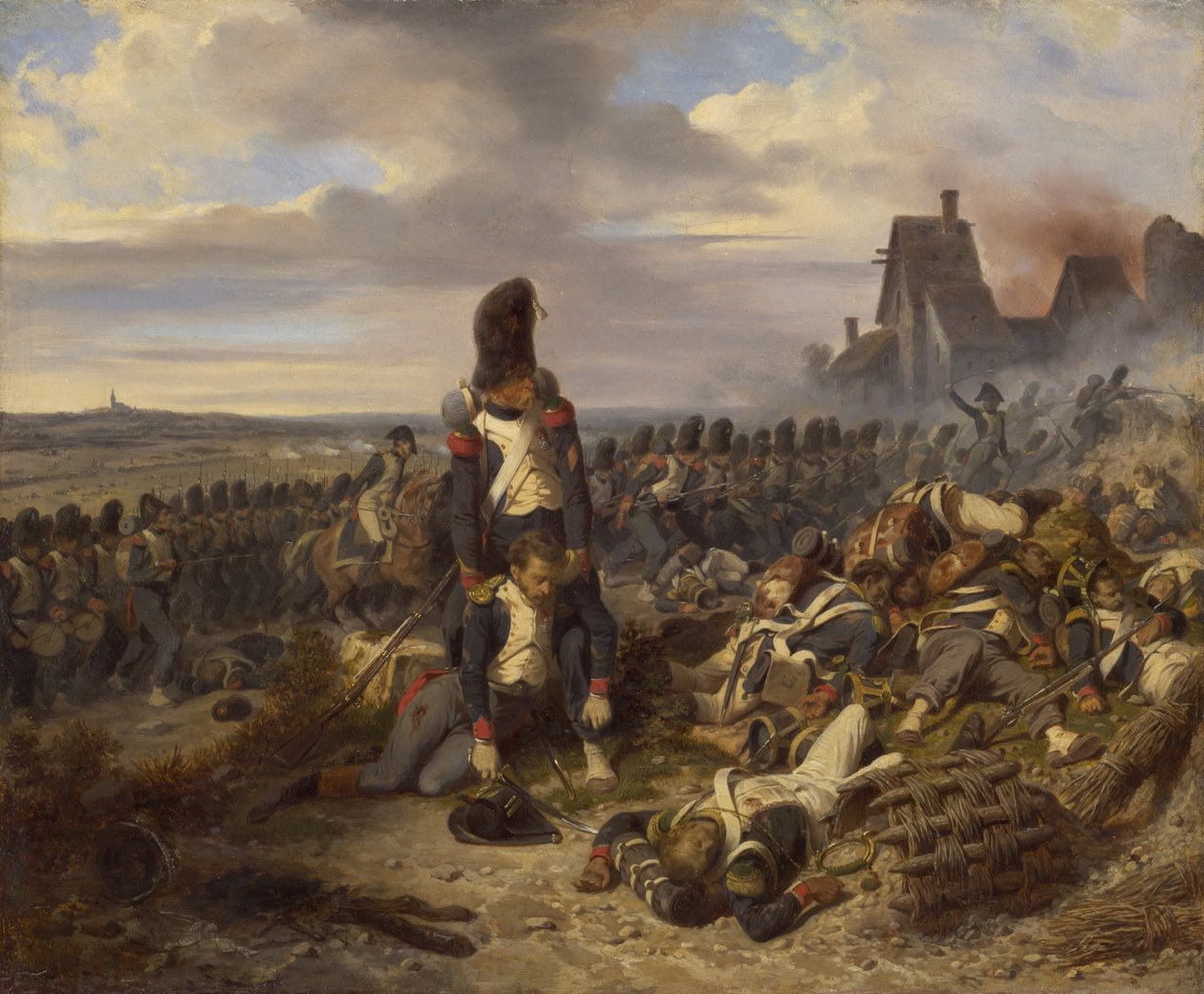 مشهد المعركة ، c.1825 بواسطة جوزيف لويس هيبوليت بيلانج