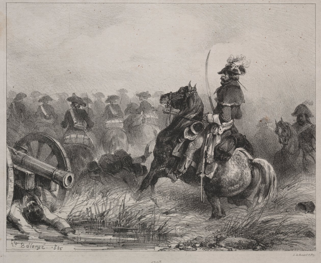 مشهد الفرسان ، 1836. بواسطة جوزيف لويس هيبوليت بيلانج