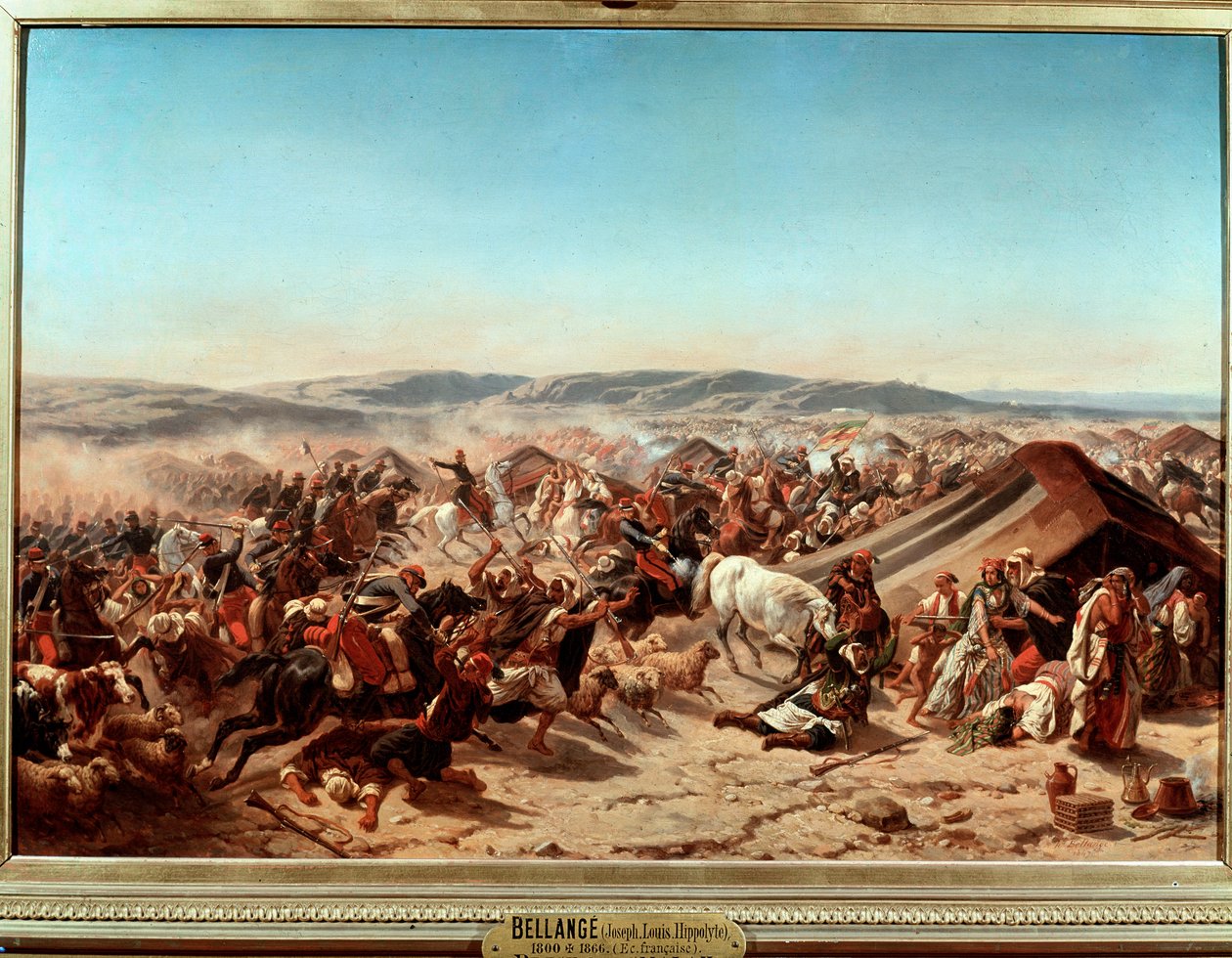 Conquete of Algeria (1830-1847): “” Capture of the Smalah (Smala) of Abd el Kader (Abd-el-Kader or ibn Muhyi al-Din al-Hasani (al Din al-Hasani) (1807-1883) by the Duke of Aumale in Taguin بواسطة جوزيف لويس هيبوليت بيلانج