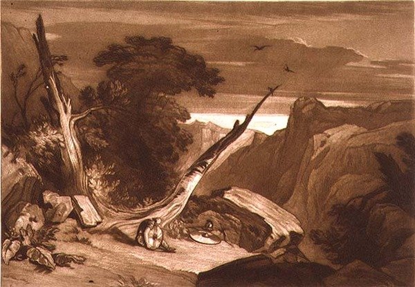 من فيلم "Fairy Queen" لسبنسر ، من "Liber Studiorum" ، نقش بواسطة T. Hodgetts بواسطة جوزيف مالورد ويليام (بعد) تورنر