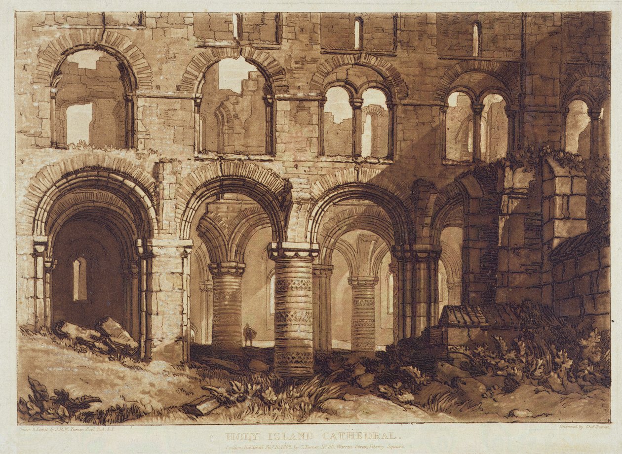 كاتدرائية الجزيرة المقدسة ، نقشها تشارلز تورنر (1773-1857) 1808 (نقش) بواسطة جوزيف مالورد ويليام (بعد) تورنر