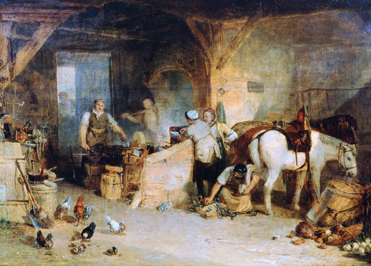 حداد بلد يتنازع على سعر الحديد ... ، c1807. بواسطة جوزيف مالورد وليام تورنر