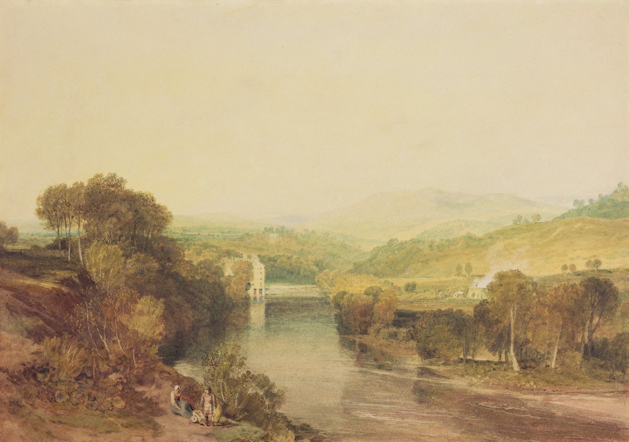 Addingham Mill on the Wharfe ، غرب يوركشاير ، حوالي 1808 (ألوان مائية على ورق) بواسطة جوزيف مالورد وليام تورنر
