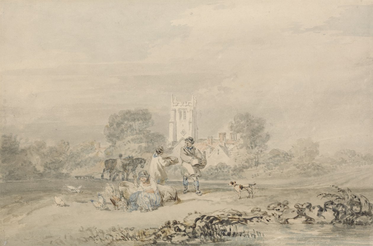الخريف بذر الحبوب ، حوالي 1794 (ألوان مائية على الجرافيت على ورق) بواسطة جوزيف مالورد وليام تورنر