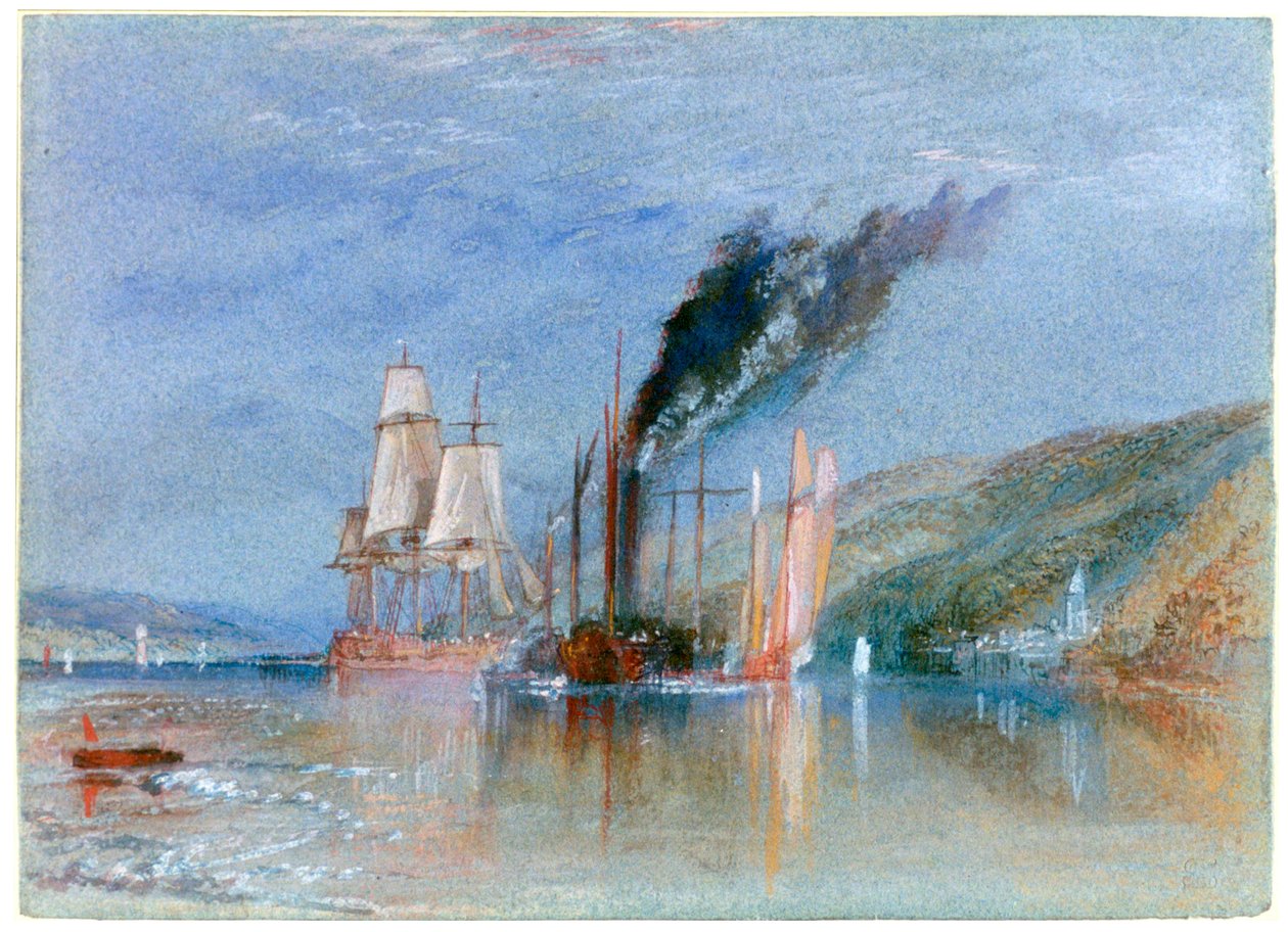بين Quillebeuf و Villequier ، c1832 بواسطة جوزيف مالورد وليام تورنر