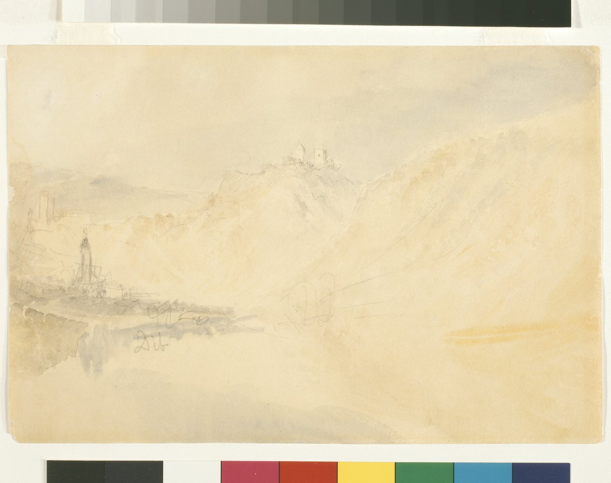 Dieblich On The Mosel (ألوان مائية على قلم رصاص على ورق أبيض) بواسطة جوزيف مالورد وليام تورنر