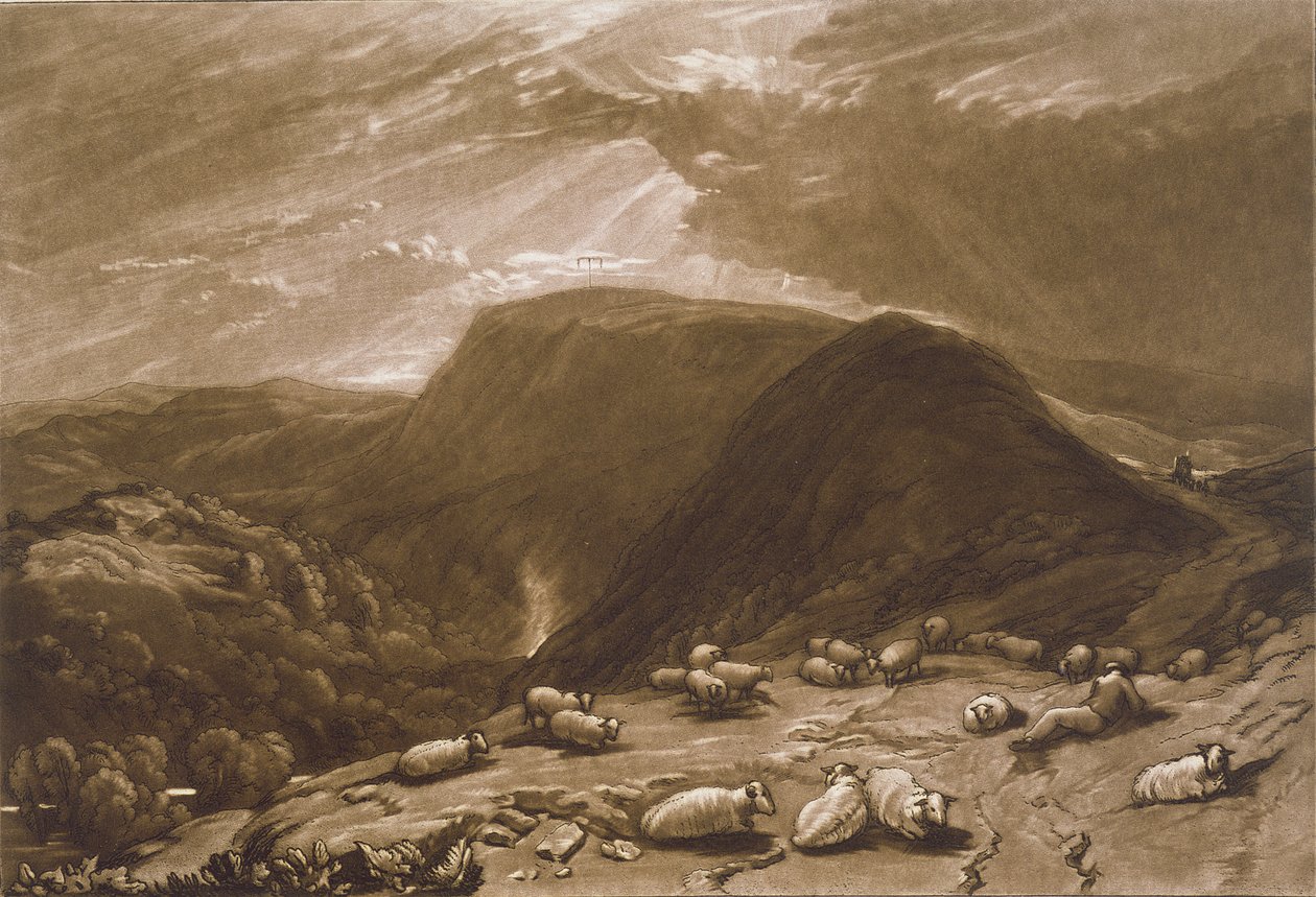 F.25.I Hind Head Hill ، من "Liber Studiorum" ، نقشها روبرت دنكرتون ، 1811 بواسطة جوزيف مالورد وليام تورنر