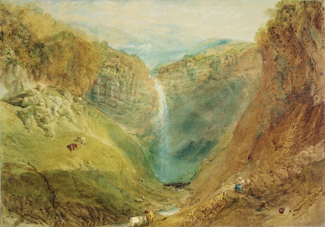 Hardraw Fall ، يوركشاير ، c.1820 بواسطة جوزيف مالورد وليام تورنر