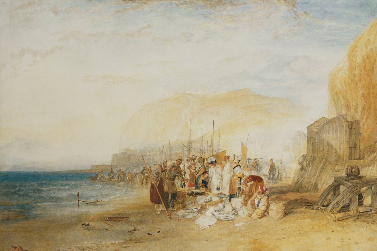 هاستينغز: سوق السمك على الرمال ، الصباح الباكر ، 1822 بواسطة جوزيف مالورد وليام تورنر
