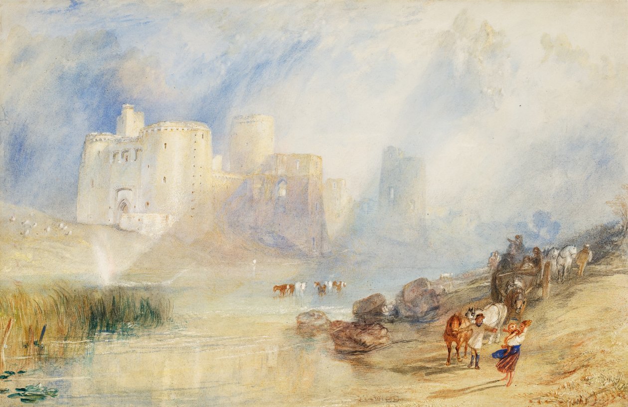 Kidwelly Castle, Carmarthenshire (watercolor) بواسطة جوزيف مالورد وليام تورنر