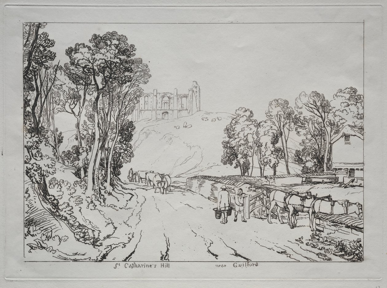 Liber Studiorum: St. Catherines Hill بالقرب من Guilford. بواسطة جوزيف مالورد وليام تورنر